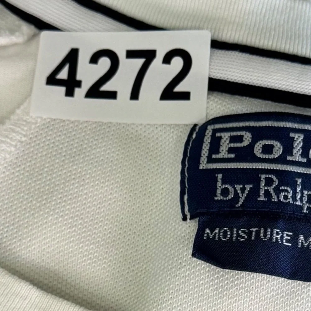 Vintage Polo Ralph Lauren Performance Shirt Mens Large White Active Workout Pony